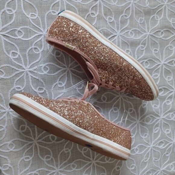 Keds X Kate Spade New York Glitter Sneakers Size 8.5 - Picture 9 of 15
